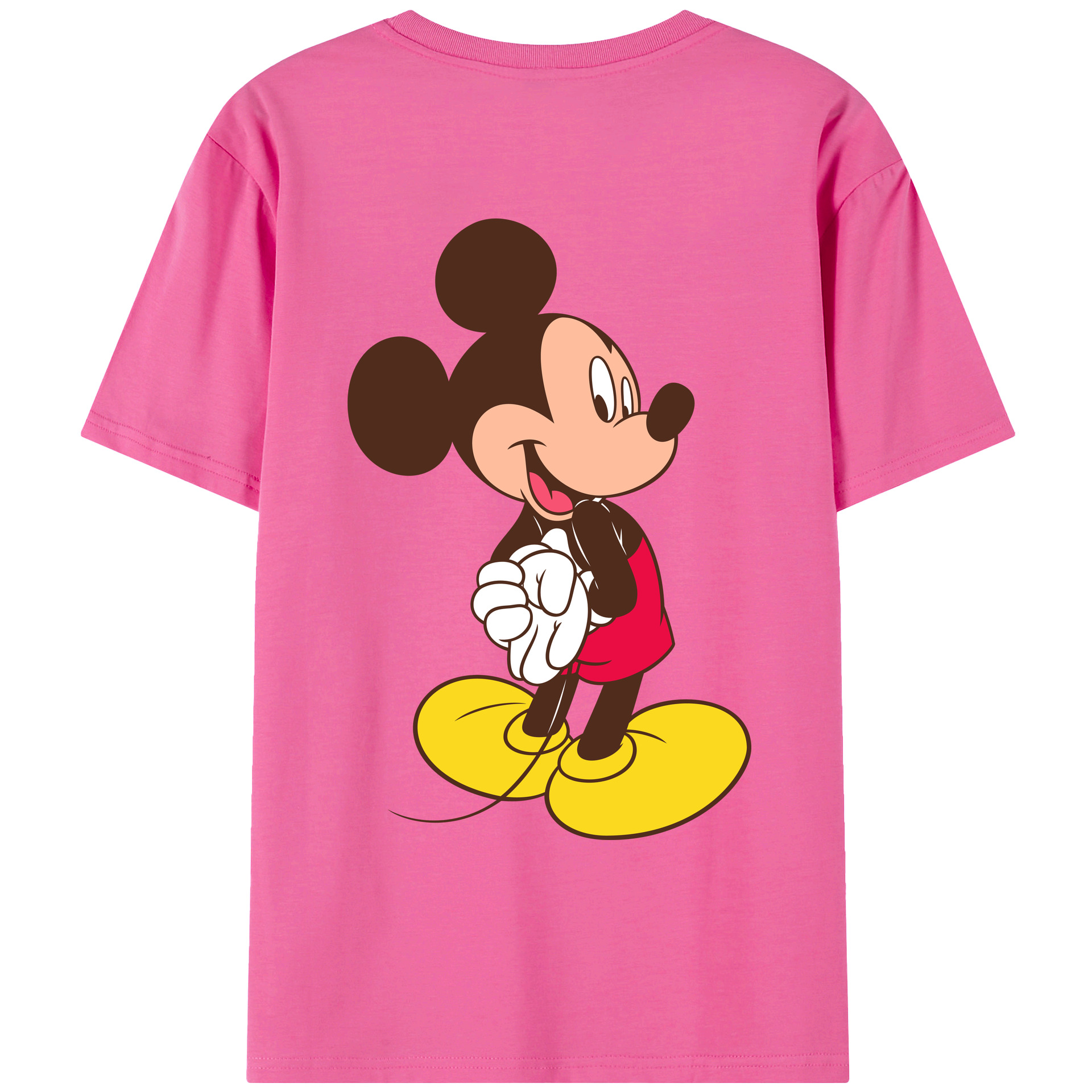 （画像用） ミッキーマウス Mickey Mouse レディース半袖Tシャツ(バックプリント)